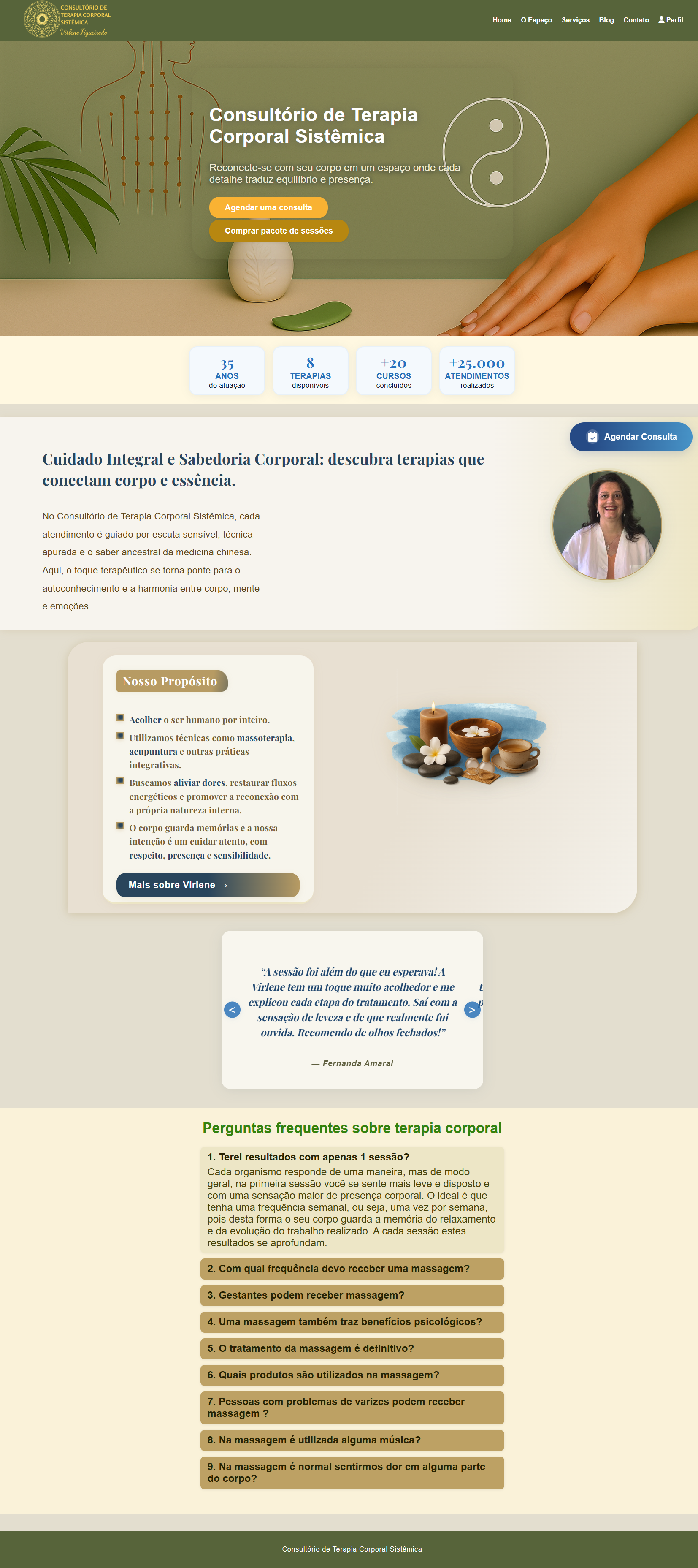 Landing page Terapia Corporal Sistêmica